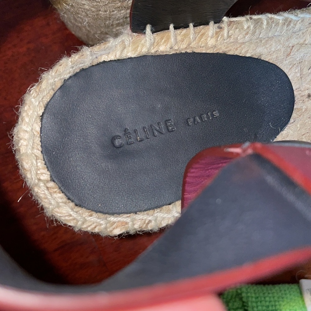 Celine platform espadrille sandal wedges - Picture 6 of 6